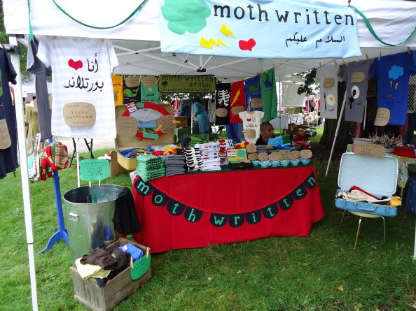 Visit moth written's booth at Sunday's Old Port Fest