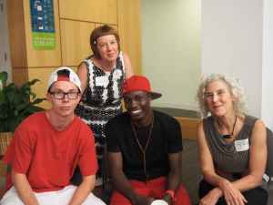 Terry Farish (right) with OD (center), Chris (left) and Kirsten Cappy (back)